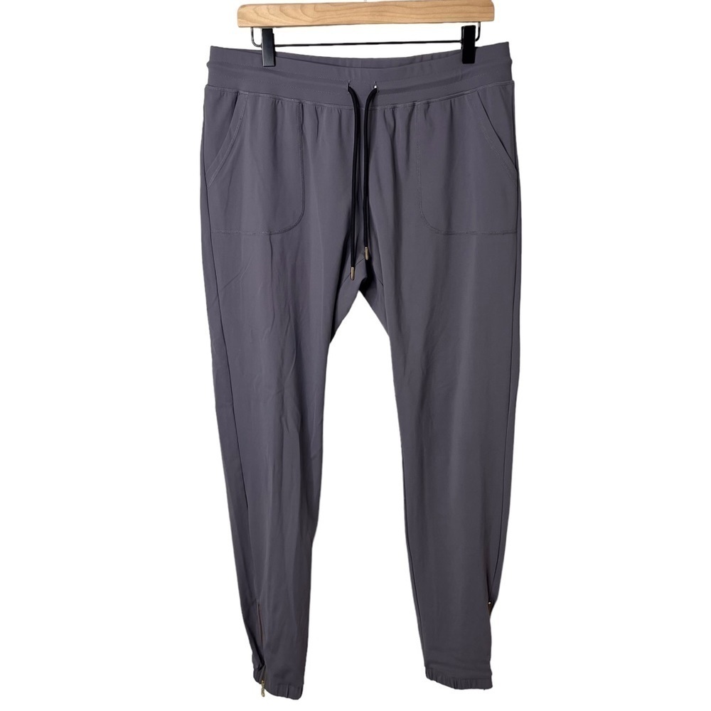 Zyia Active Peak Ankle Zipper Joggers Gray Size Large Athleisure Athletic - Picture 2 of 9